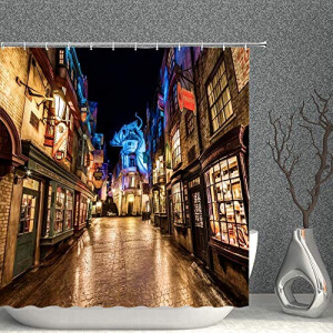 Rideau de douche Poudlard - Harry Potter - multi 177.8x177.8 cm