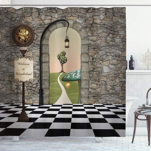 Rideau de douche Alice au pays des merveilles multicolore 175x200 cm