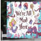 Rideau de douche Alice au pays des merveilles bleu foncé gris blanc 175x200 cm - miniature variant 3