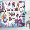 Rideau de douche Alice au pays des merveilles multicolore 175x220 cm - miniature