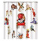 Rideau de douche Alice au pays des merveilles couleurs mélangées 180x180 cm - miniature