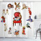 Rideau de douche Alice au pays des merveilles couleurs mélangées 180x180 cm - miniature variant 1