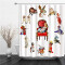 Rideau de douche Alice au pays des merveilles couleurs mélangées 180x180 cm - miniature variant 2