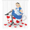 Rideau de douche Alice au pays des merveilles multicolore 175x200 cm - miniature variant 1