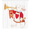 Rideau de douche Lapin blanc - Alice au pays des merveilles - jaune blanc rouge 175x200 cm - miniature variant 1