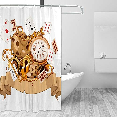 Rideau de douche Alice au pays des merveilles 152.4x183 cm variant 2 