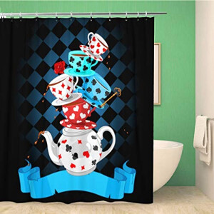 Rideau de douche Alice au pays des merveilles couleur 180x180 cm