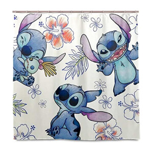 Rideau de douche Lilo - Stitch - multicolore 182.9x182.9 cm