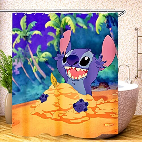 Rideau de douche Lilo - Stitch - 180x200 cm variant 0 