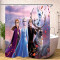 Rideau de douche La reine des neiges rose 120x200 cm - miniature