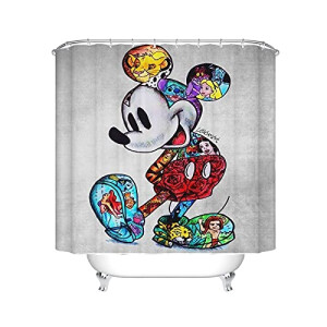 Rideau de douche Mickey 180x180 cm