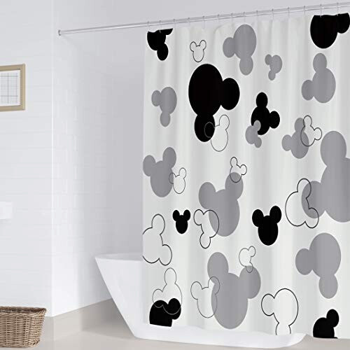 Rideau de douche Mickey noir/blanc variant 1 