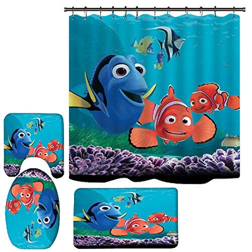 Rideau de douche Dory, Nemo - Le Monde de Nemo -  pièces 182.9x182.9 cm variant 2 