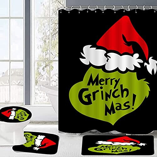 Rideau de douche Le Grinch 180x180 cm variant 4 