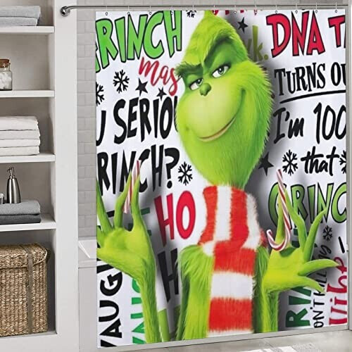 Rideau de douche Le Grinch mm-a 183x183 cm variant 3 