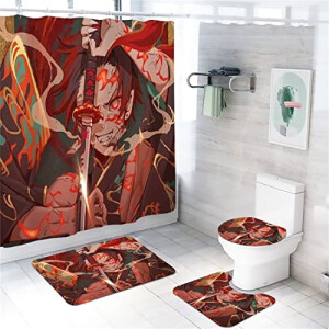 Rideau de douche Demon Slayer couleur unique 180x180 cm