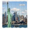 Rideau de douche New York gris blanc 175x200 cm - miniature variant 1