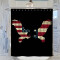 Rideau de douche Aigle drapeau américain volant 183x183 cm - miniature