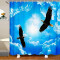 Rideau de douche Aigle ciel 80x180 cm - miniature