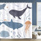Rideau de douche Baleine 180x180 cm - miniature