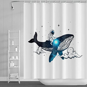 Rideau de douche Baleine style 140x183 cm