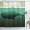 Rideau de douche Baleine vert beige 175x220 cm - miniature