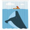 Rideau de douche Baleine multicolore 175x180 cm - miniature variant 1