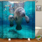 Rideau de douche Baleine 180x240 cm - miniature