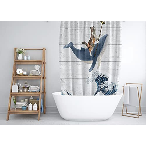Rideau de douche Baleine yt 140x180 cm variant 0 