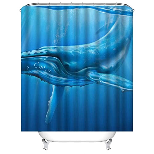 Rideau de douche Baleine couleur 120x180 cm variant 1 