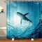 Rideau de douche Baleine de l'océan 120x200 cm - miniature