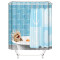 Rideau de douche Chat bleu 180x180 cm - miniature