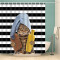 Rideau de douche Chat noir 180x180 cm - miniature