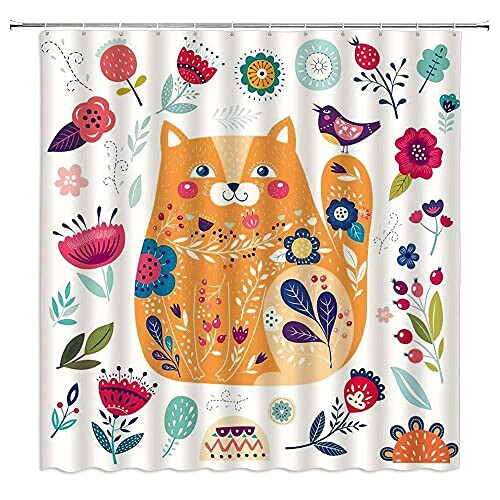 Rideau de douche Chat 90x180 cm