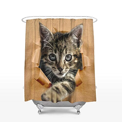 Rideau de douche Chat multicolore