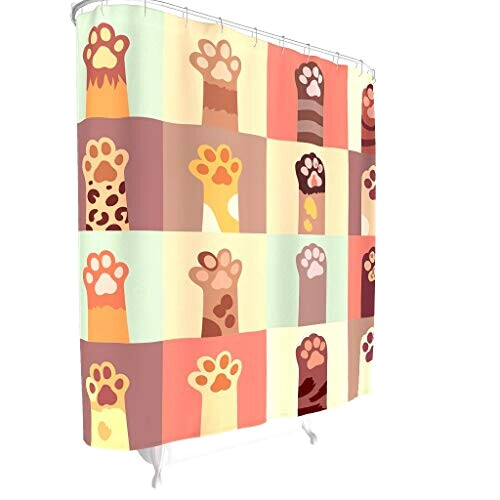 Rideau de douche Chat blanc 180x200 cm variant 0 