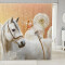 Rideau de douche Cheval multicolore 140x180 cm - miniature