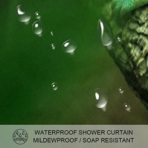 Rideau de douche Caméléon vert 152.4x182.88 cm variant 1 