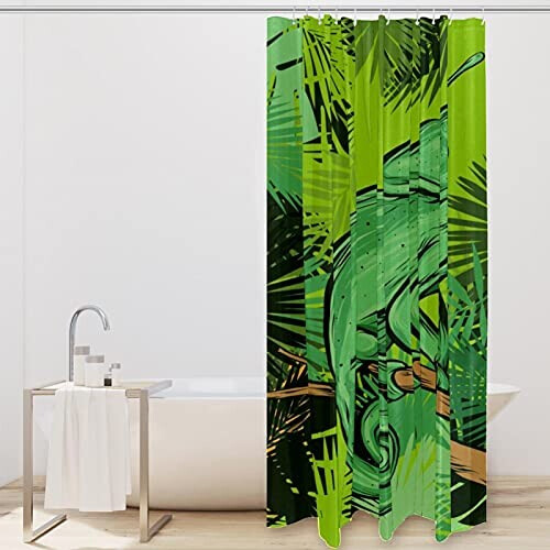 Rideau de douche Caméléon multicolore 152.4x182.9 cm variant 0 
