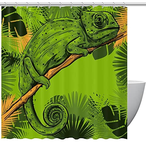 Rideau de douche Caméléon multicolore 152.4x182.9 cm