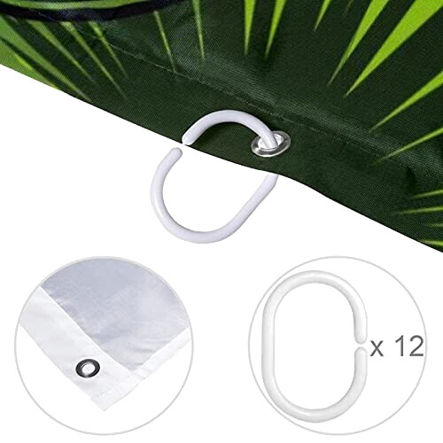 Rideau de douche Caméléon multicolore 152.4x182.9 cm variant 2 