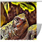 Rideau de douche Caméléon décoration de texture 182.88x182.88 cm - miniature