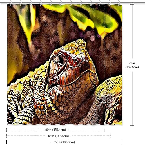 Rideau de douche Caméléon décoration de texture 182.88x182.88 cm variant 4 