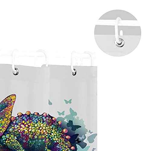 Rideau de douche Caméléon multicolore 150x180 cm variant 3 