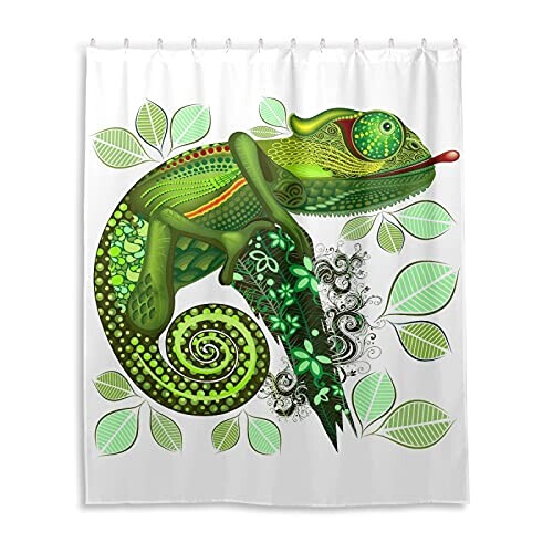 Rideau de douche Caméléon multicolore 150x180 cm