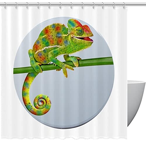 Rideau de douche Caméléon 167.64x182.88 cm