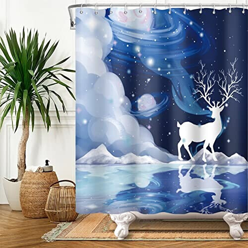Rideau de douche Cerf 140x183 cm
