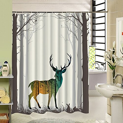 Rideau de douche Cerf 180x200 cm