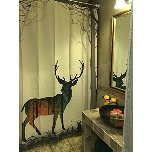 Rideau de douche Cerf 180x200 cm variant 3 