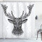 Rideau de douche Cerf noir blanc 175x180 cm - miniature